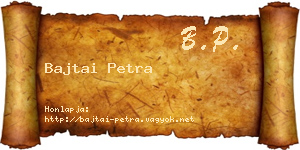 Bajtai Petra névjegykártya