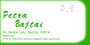 petra bajtai business card